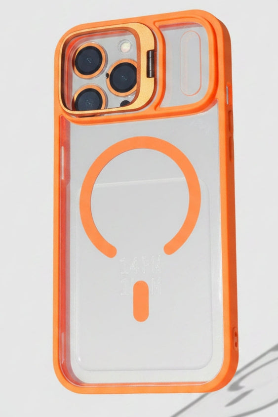 Funda con aros para cámara color naranja